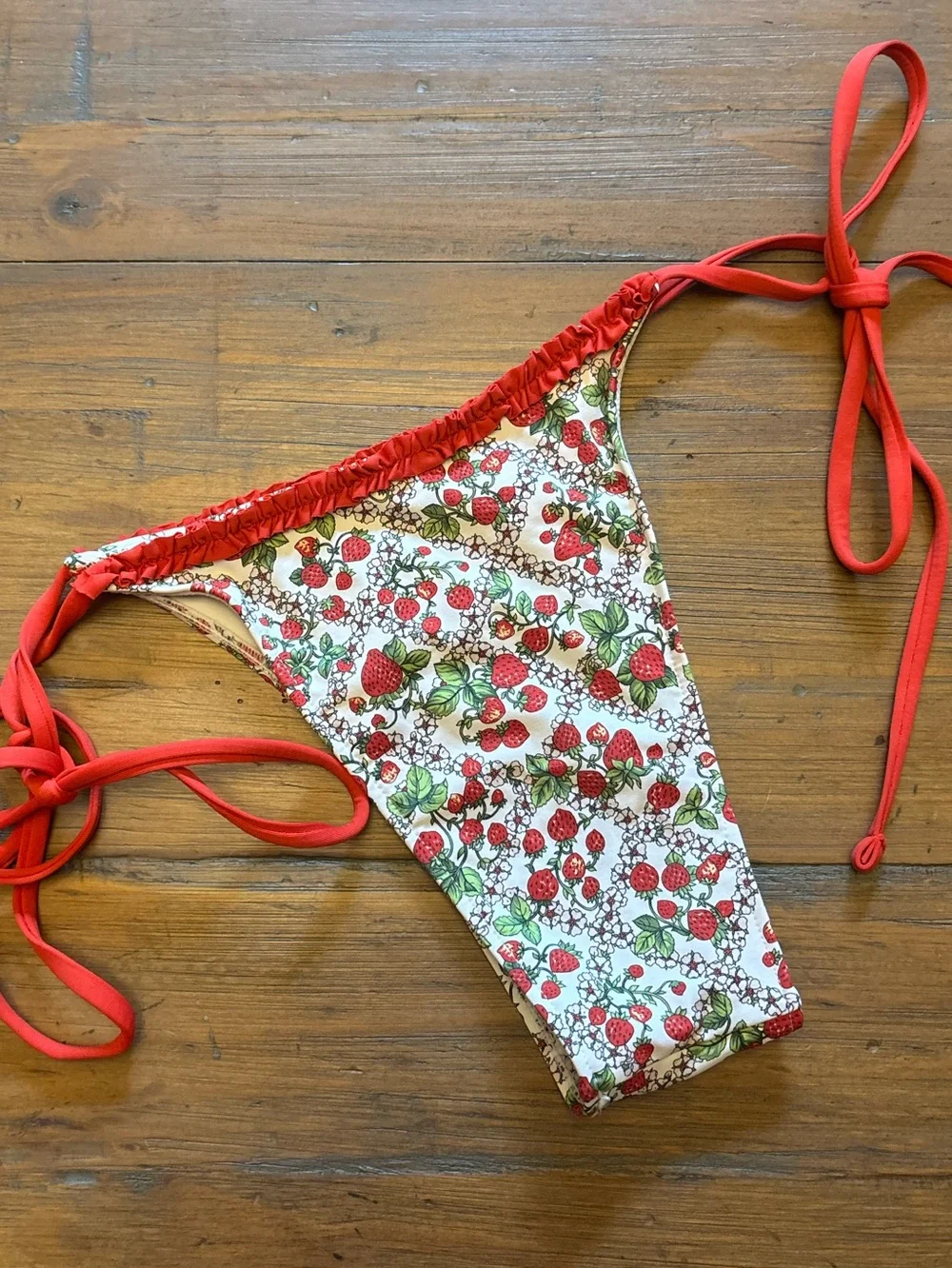 Frankie’s bikinis strawberry bikini bottoms